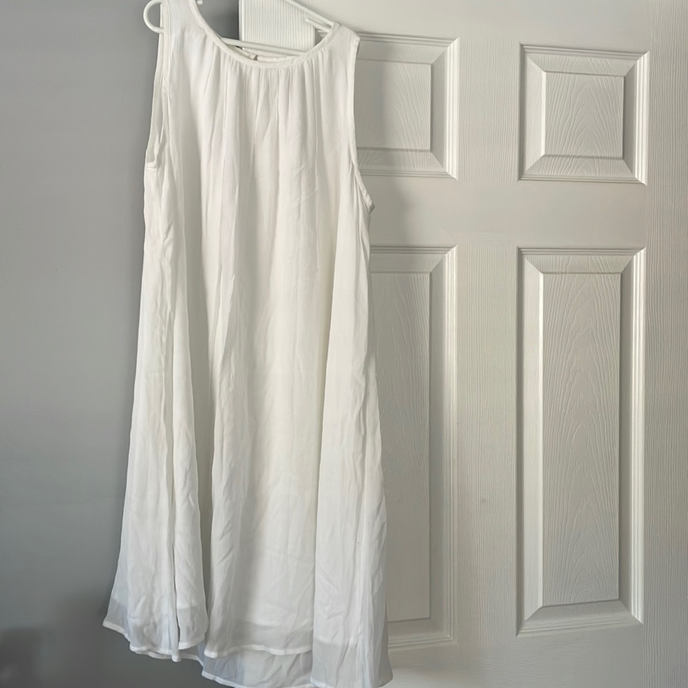 NWT Loft Outlet lined white dress - perfect for a rehearsal dinner!